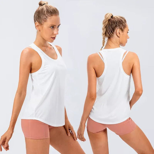 Women Sport Tank Tops Loose Yoga Tops Quick Dry Workout Sport Tops for Women Fitness Sport Yoga Shirt