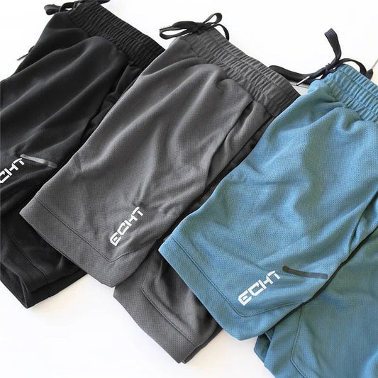 GITF Mens Gym Training Shorts Men Sports Casual Clothing Fitness Workout Running Grid quick-drying compression Shorts Athletics
