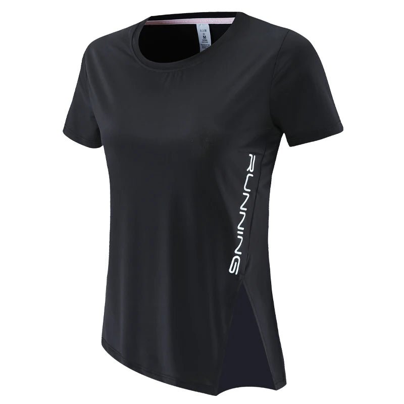 Woman Sports Tshirts Fitness Running Jogging Yoga Tilted Tee Workout Mesh Sexy Female Fashion Open Slim Short Sleeves