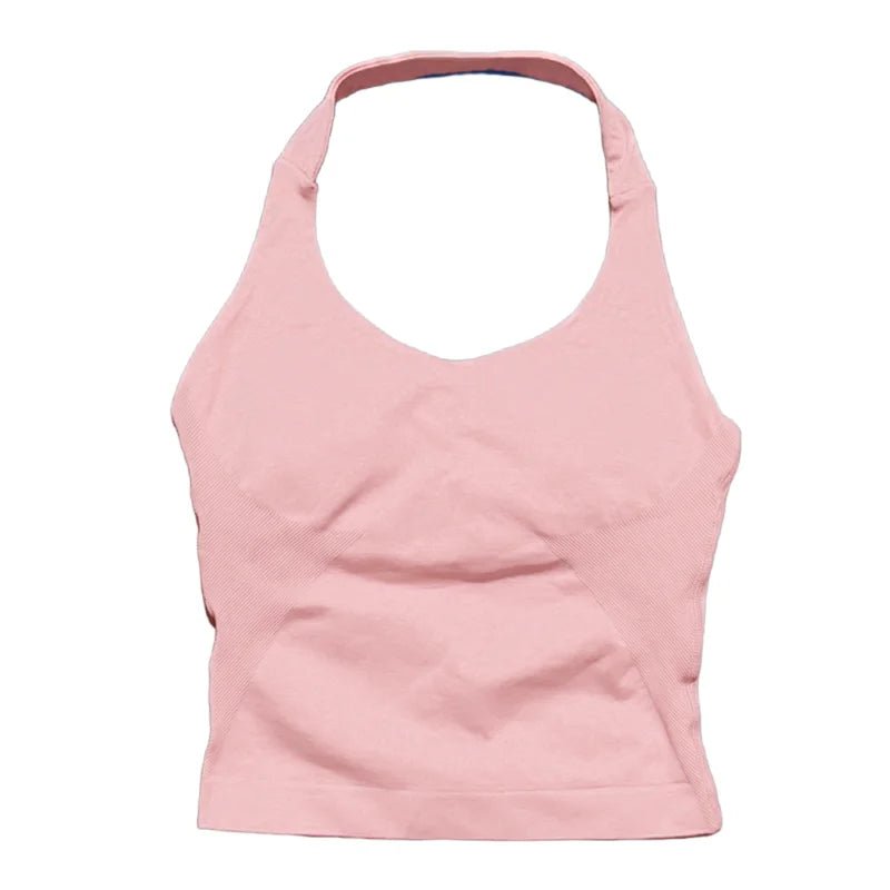 Woman Yoga Clothing Backless Tank Tops Gym Vest Push Up Sport Bras Running Vest Workout Tops Activewear Exercise Fitness