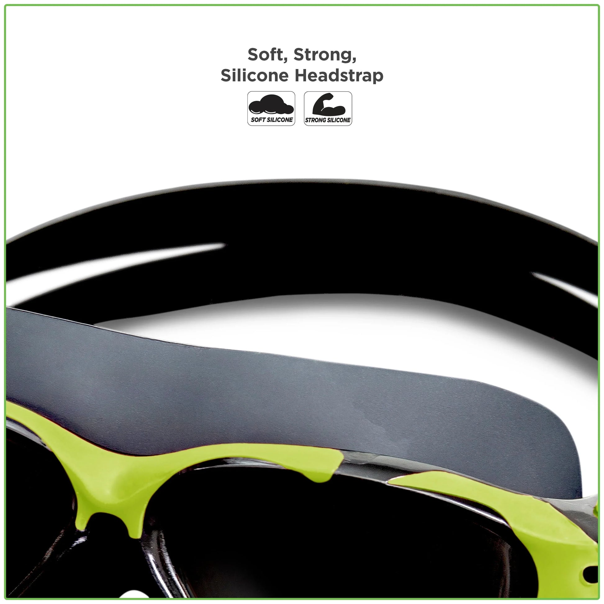 Tidal Sport Mirrored Black and Green Swimming Sport Goggles