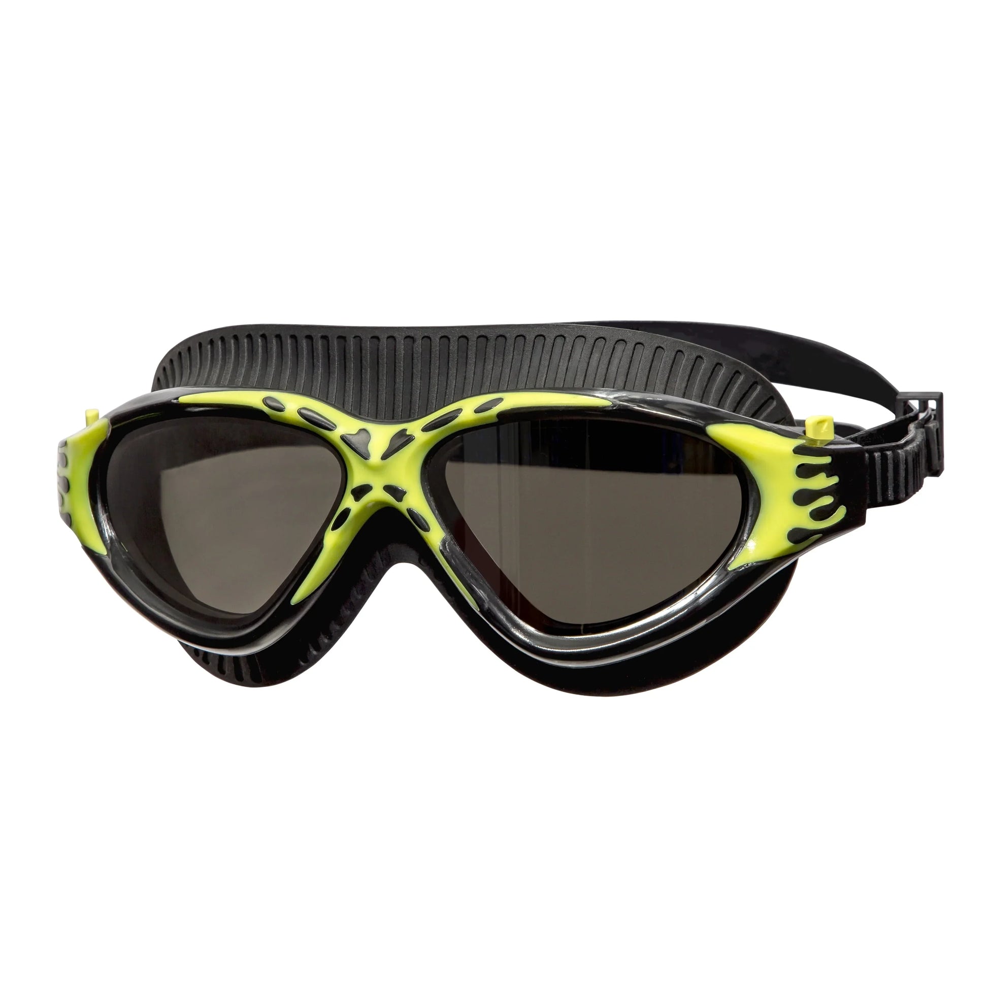 Tidal Sport Mirrored Black and Green Swimming Sport Goggles