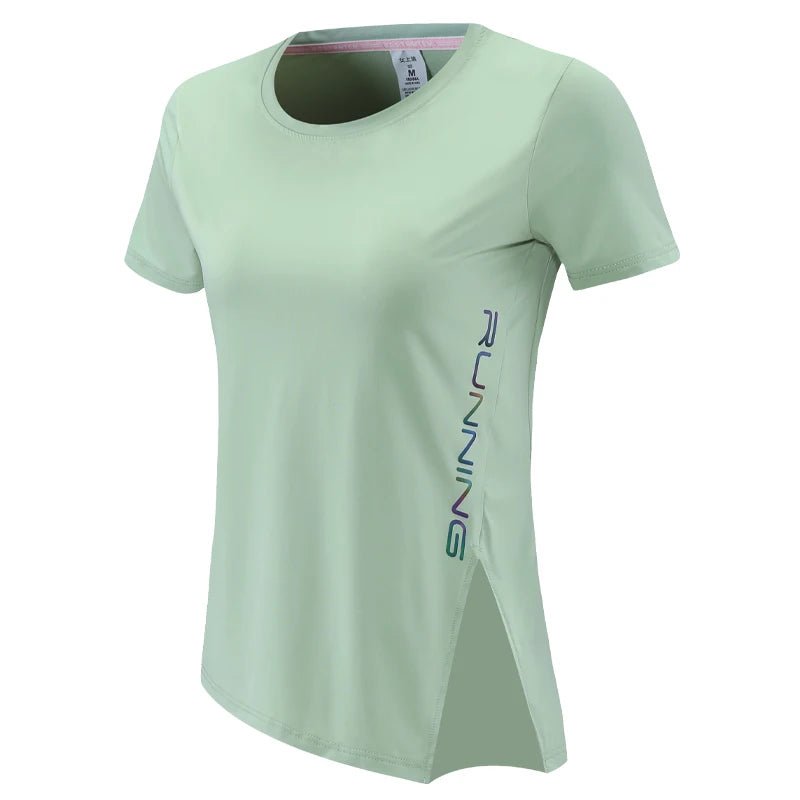 Woman Sports Tshirts Fitness Running Jogging Yoga Tilted Tee Workout  Mesh Sexy Female Fashion Open Slim Short Sleeves