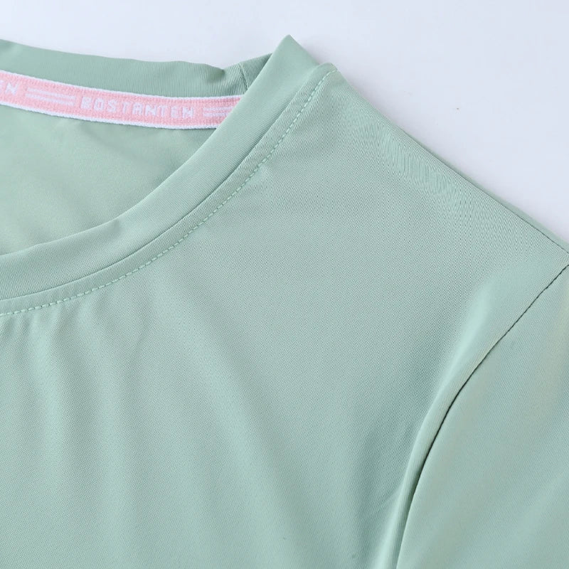 Woman Sports Tshirts Fitness Running Jogging Yoga Tilted Tee Workout  Mesh Sexy Female Fashion Open Slim Short Sleeves