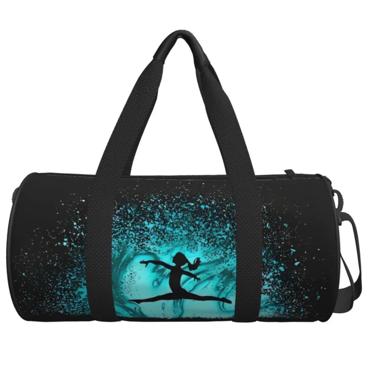 Gym Bag Gymnastics Girl Colorful Pattern Modern Sport Sports Bag with Shoes Couple Weekend Handbag Novelty Travel Fitness Bag