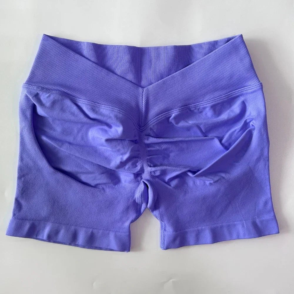 Short Gym Woman V Waist High Waist Fitness Training Yoga Clothing Running Butt Lifting Workout Leggings Cycling Sports Shorts