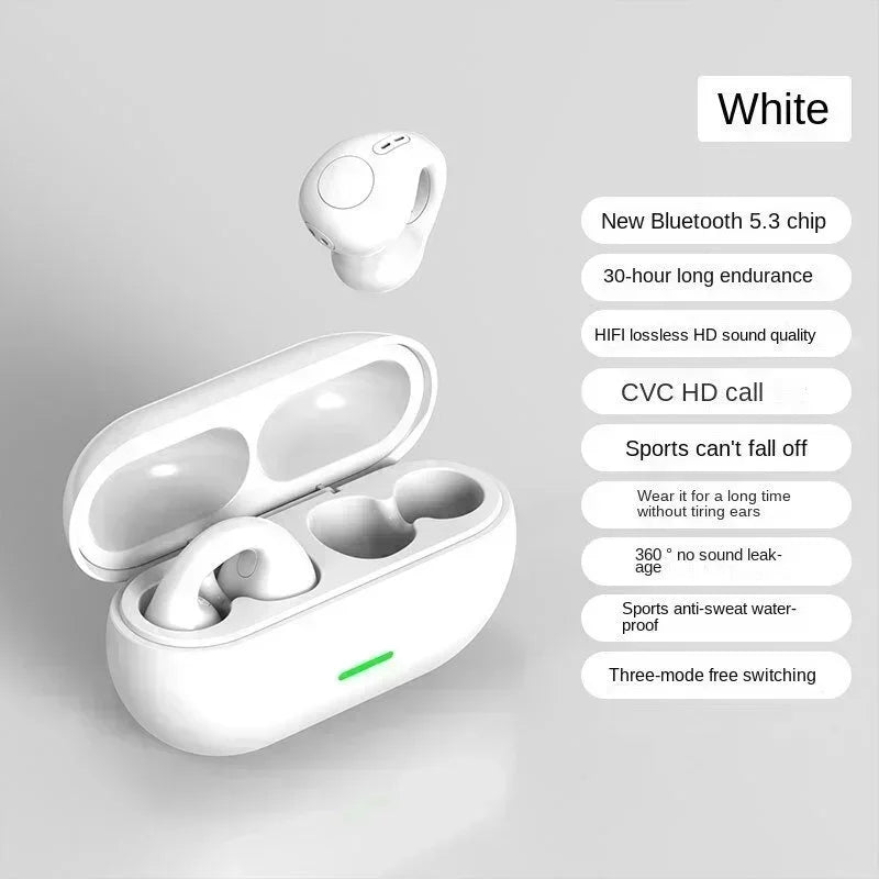 Auscultadores Bluetooth 5.3 Condução Óssea - Desporto Premium