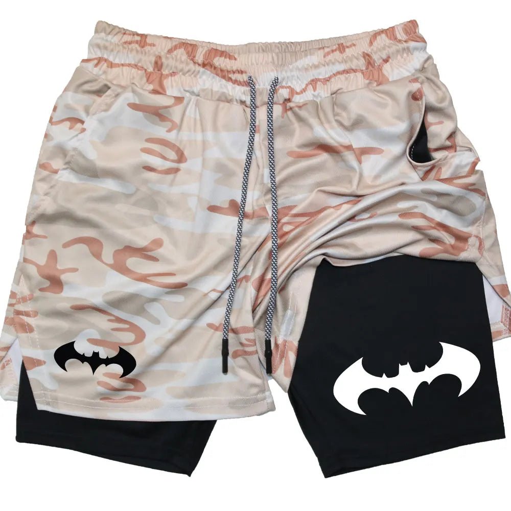 Gym Shorts Men Double-deck Workout 2 In 1 Quick Dry Training Short Pants Fitness Jogging Running Y2K Sportwear