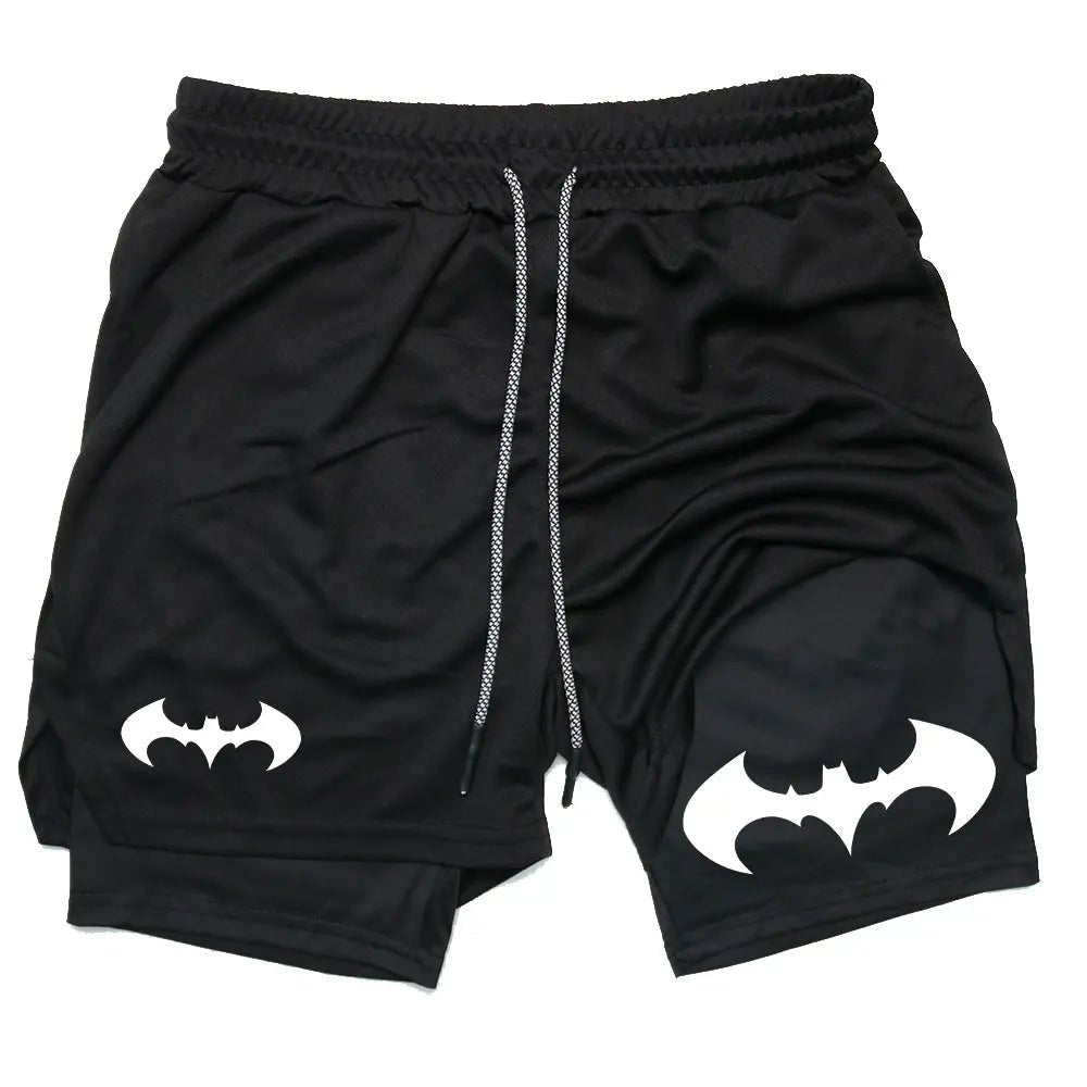 Gym Shorts Men Double-deck Workout 2 In 1 Quick Dry Training Short Pants Fitness Jogging Running Y2K Sportwear