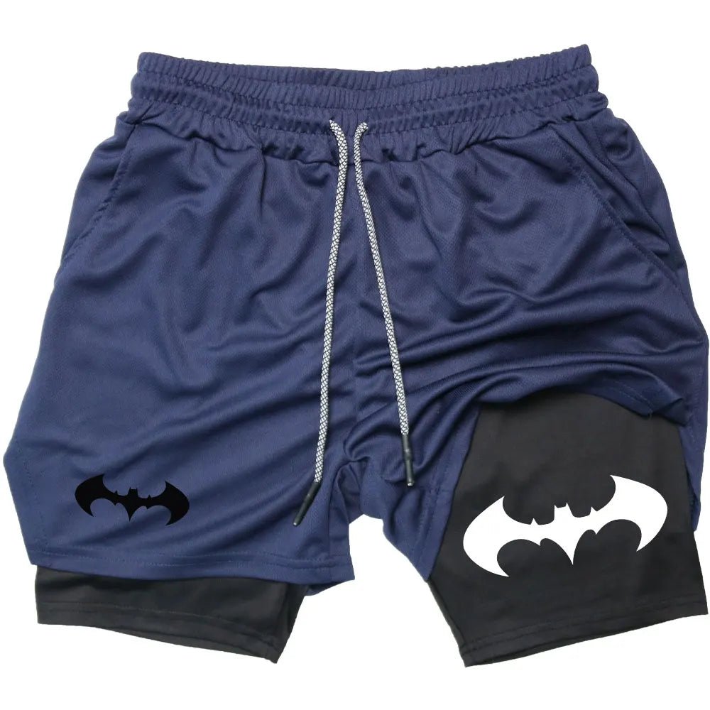 Gym Shorts Men Double-deck Workout 2 In 1 Quick Dry Training Short Pants Fitness Jogging Running Y2K Sportwear