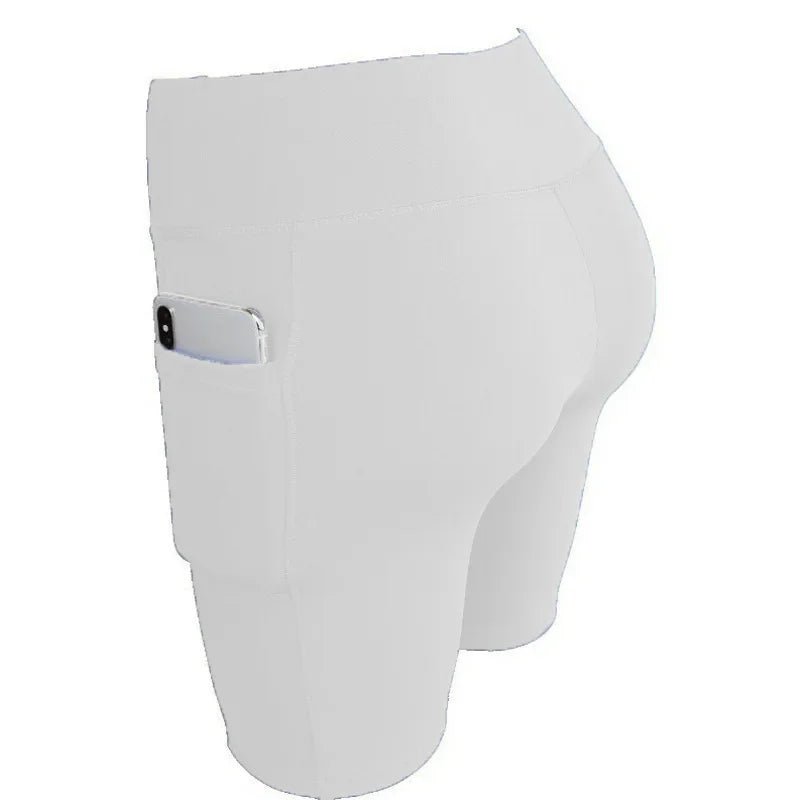 Women's High Waist Yoga Gym Shorts Lifting Push Up Tight Cycling Biker Shorts with Pockets Ideal for Running & Lady Gym Workouts