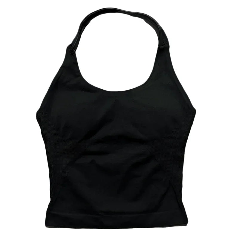 Woman  Yoga Clothing Backless Tank Tops Gym Vest  Push Up Sport Bras Running Vest Workout Tops Activewear Exercise Fitness
