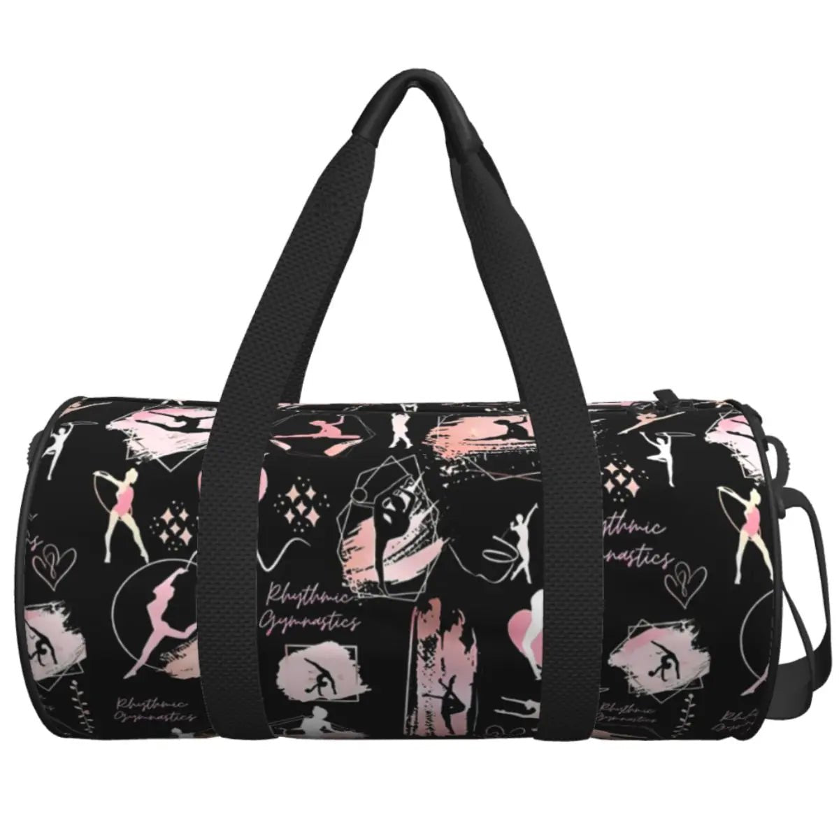 Gym Bag Gymnastics Girl Colorful Pattern Modern Sport Sports Bag with Shoes Couple Weekend Handbag Novelty Travel Fitness Bag