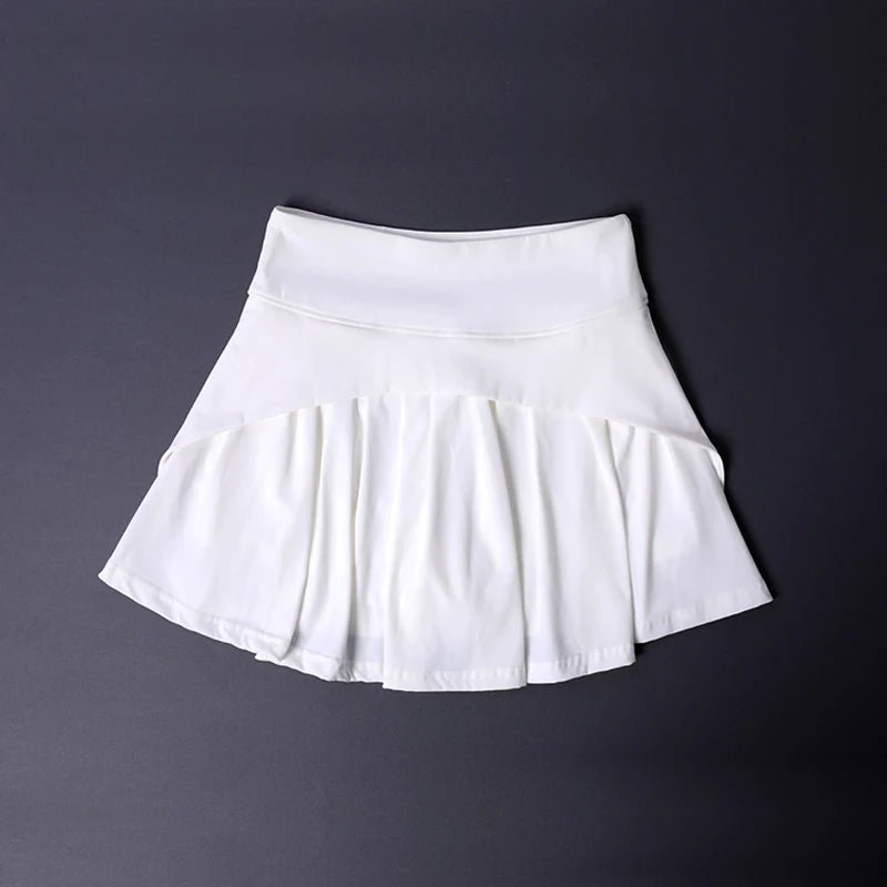 Women's High Waist Flared Skirt - Quick-Dry Pleated Tennis Yoga Skirt for Gym, Slimming Sportswear
