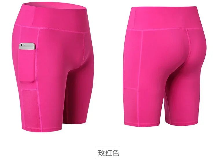 Women's High Waist Yoga Gym Shorts Lifting Push Up Tight Cycling Biker Shorts with Pockets Ideal for Running & Lady Gym Workouts