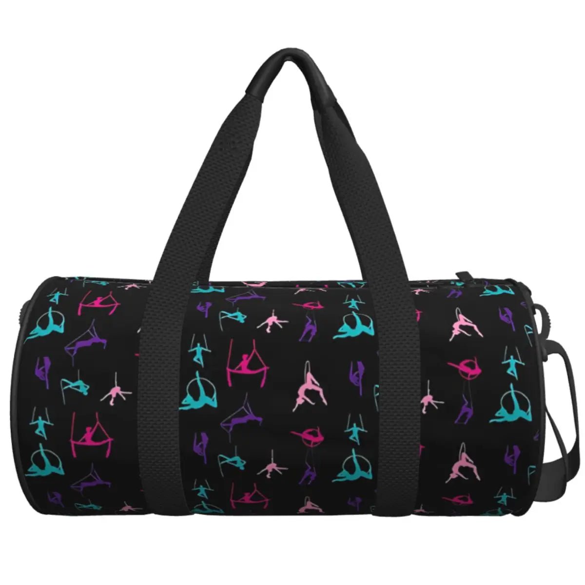 Gym Bag Gymnastics Girl Colorful Pattern Modern Sport Sports Bag with Shoes Couple Weekend Handbag Novelty Travel Fitness Bag