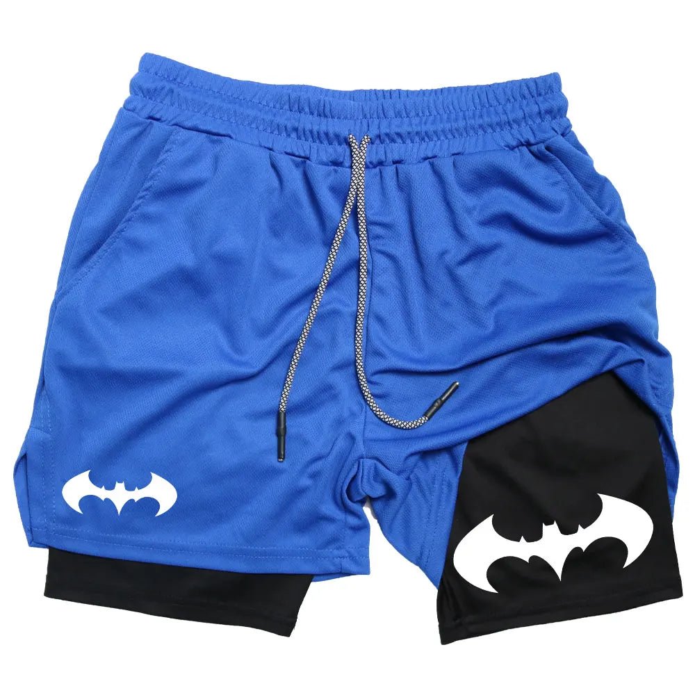 Gym Shorts Men Double-deck Workout 2 In 1 Quick Dry Training Short Pants Fitness Jogging Running Y2K Sportwear