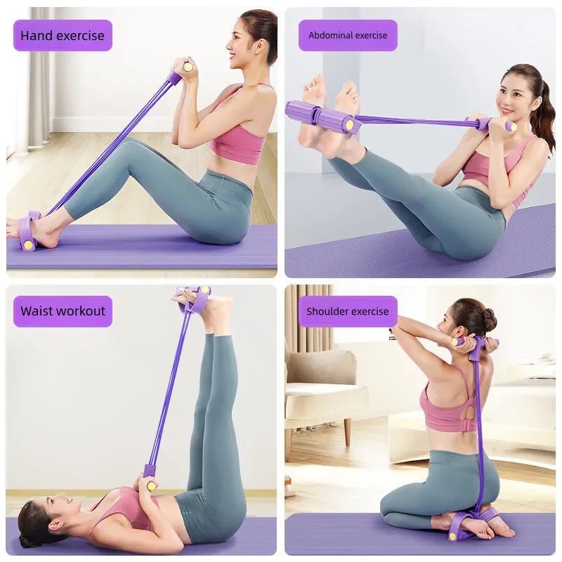 4 Cordas Resistência Elásticas - Treino Abdominal Casa Premium