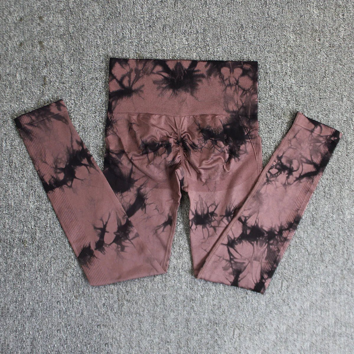 Womens Yoga Pants Gym Leggings Seamless Tie Dye High Waisted Elastic Leggings Peach Buttocks Running Fitness Sports Casual Pants