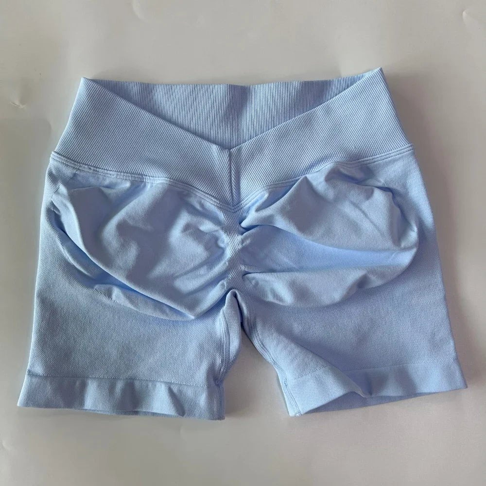Short Gym Woman V Waist High Waist Fitness Training Yoga Clothing Running Butt Lifting Workout Leggings Cycling Sports Shorts