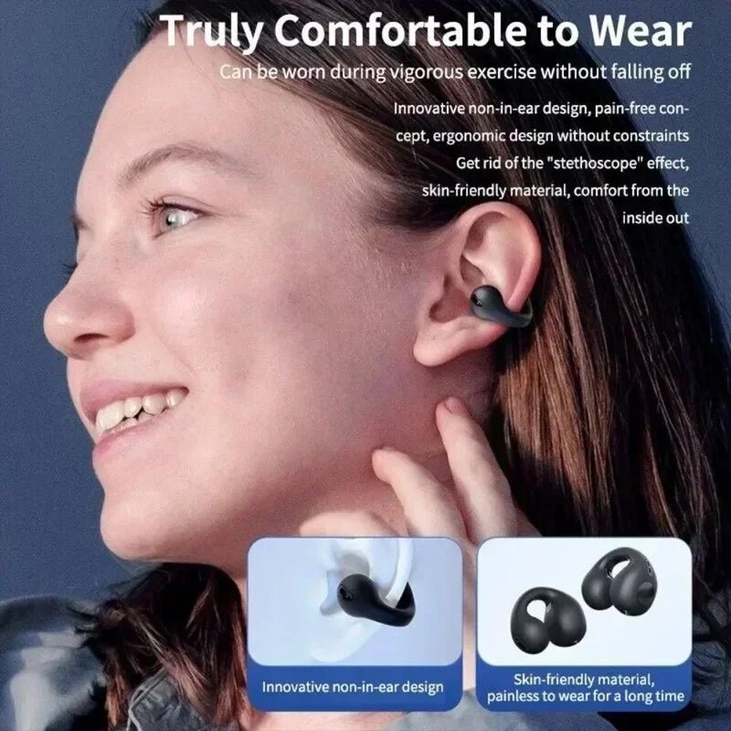 Auscultadores Bluetooth 5.3 Condução Óssea - Desporto Premium