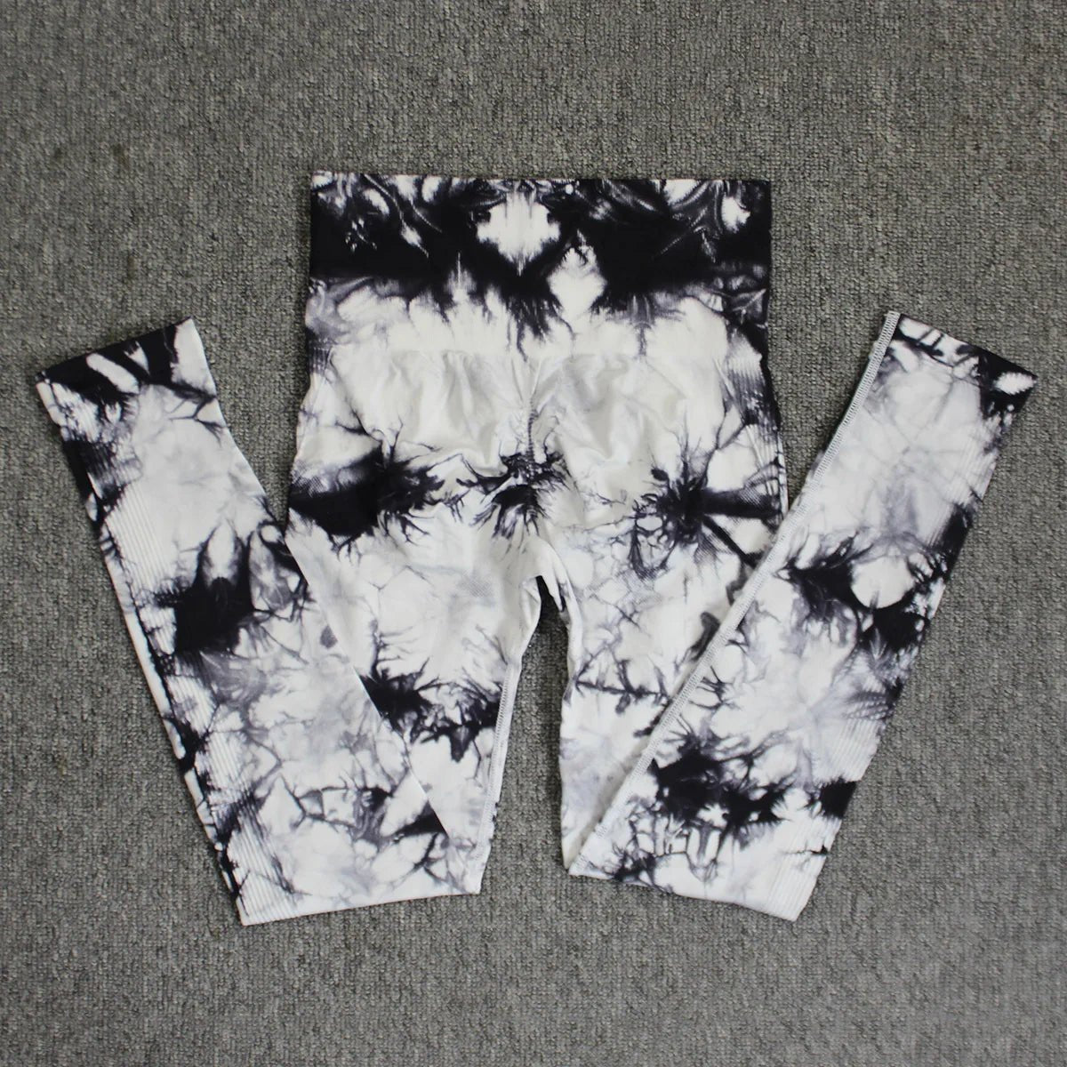 Womens Yoga Pants Gym Leggings Seamless Tie Dye High Waisted Elastic Leggings Peach Buttocks Running Fitness Sports Casual Pants