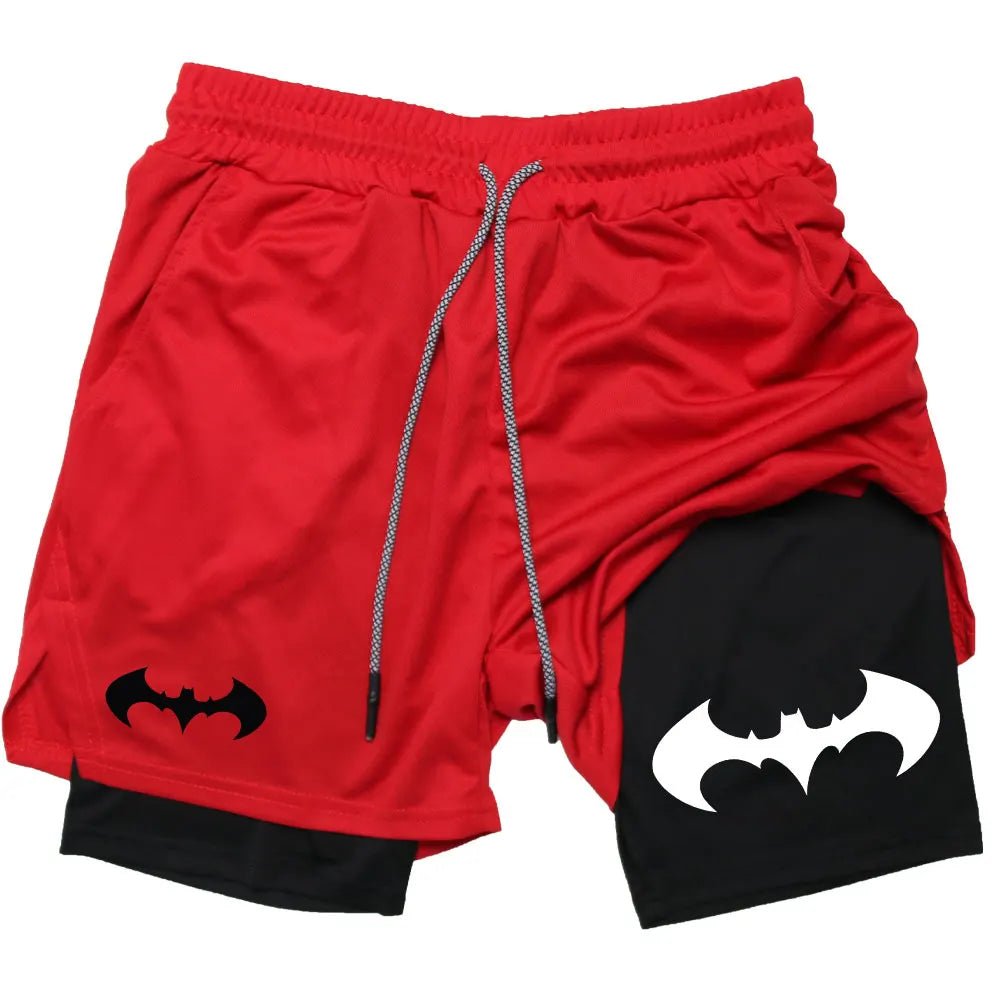 Gym Shorts Men Double-deck Workout 2 In 1 Quick Dry Training Short Pants Fitness Jogging Running Y2K Sportwear
