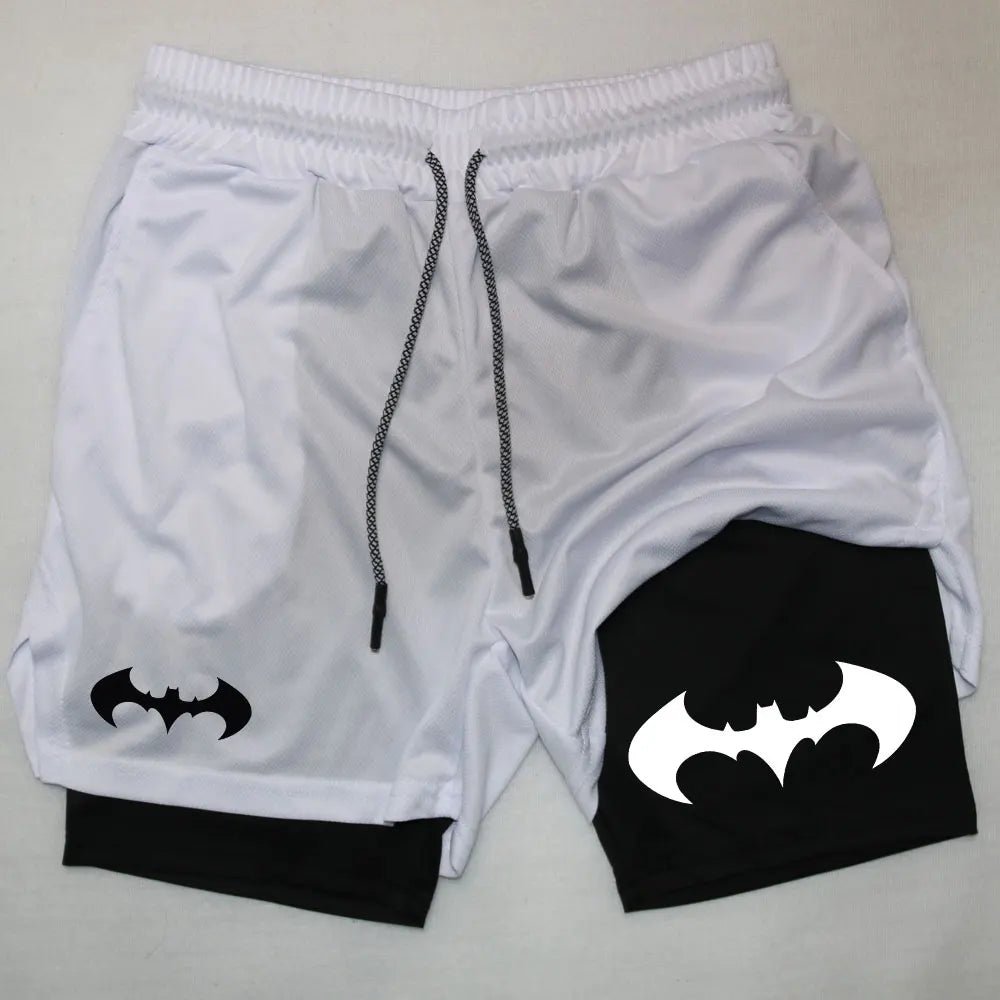 Gym Shorts Men Double-deck Workout 2 In 1 Quick Dry Training Short Pants Fitness Jogging Running Y2K Sportwear
