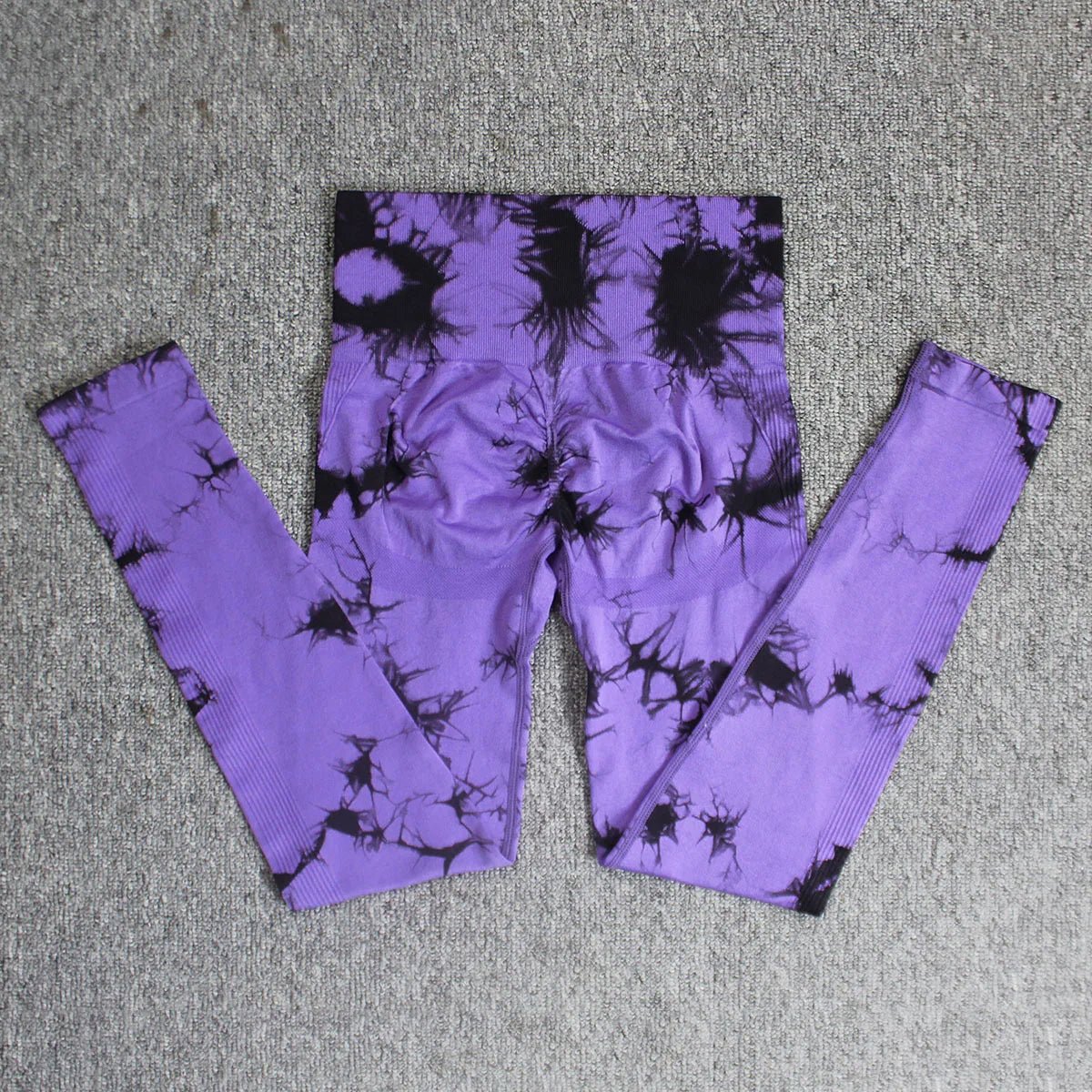 Womens Yoga Pants Gym Leggings Seamless Tie Dye High Waisted Elastic Leggings Peach Buttocks Running Fitness Sports Casual Pants