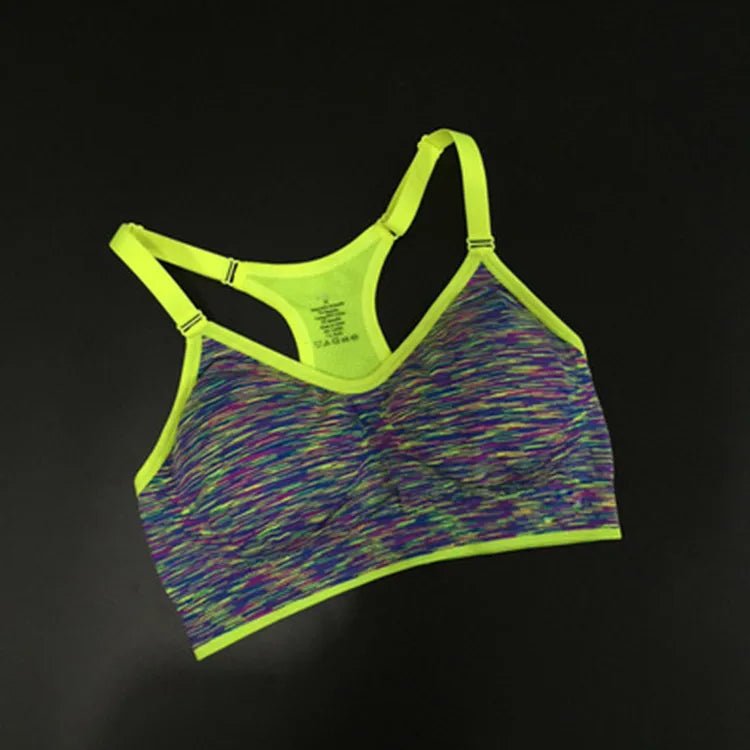 Women Sports Yoga Bra breathable quick dry Top Shockproof Cross Back Push Up fitness active Bra Gym Running Bra
