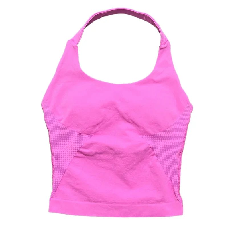 Woman  Yoga Clothing Backless Tank Tops Gym Vest  Push Up Sport Bras Running Vest Workout Tops Activewear Exercise Fitness