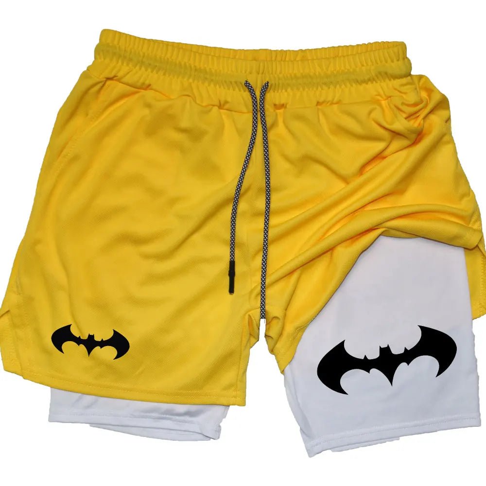Gym Shorts Men Double-deck Workout 2 In 1 Quick Dry Training Short Pants Fitness Jogging Running Y2K Sportwear