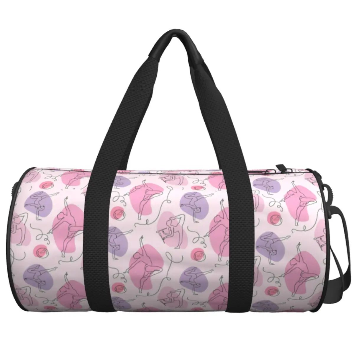 Gym Bag Gymnastics Girl Colorful Pattern Modern Sport Sports Bag with Shoes Couple Weekend Handbag Novelty Travel Fitness Bag