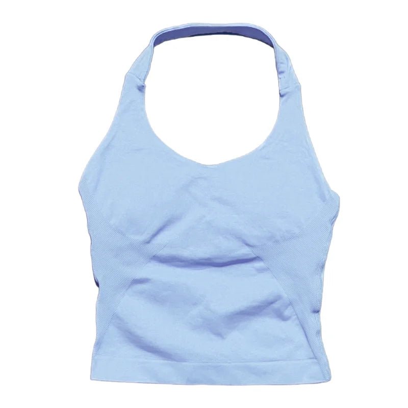 Woman  Yoga Clothing Backless Tank Tops Gym Vest  Push Up Sport Bras Running Vest Workout Tops Activewear Exercise Fitness