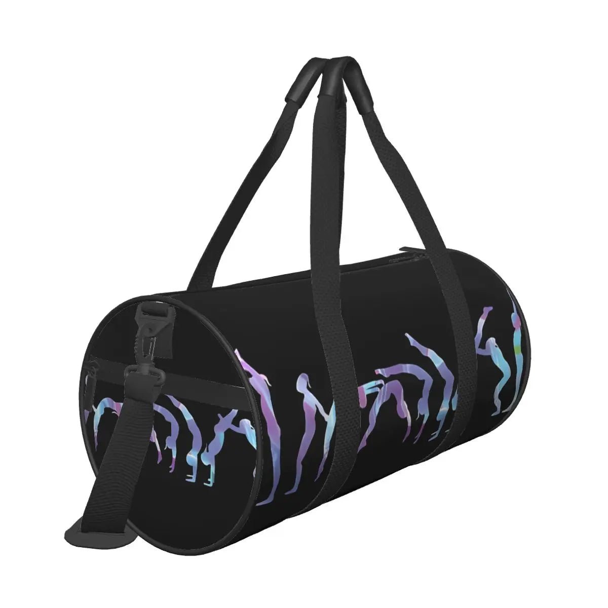 Gym Bag Gymnastics Girl Colorful Pattern Modern Sport Sports Bag with Shoes Couple Weekend Handbag Novelty Travel Fitness Bag