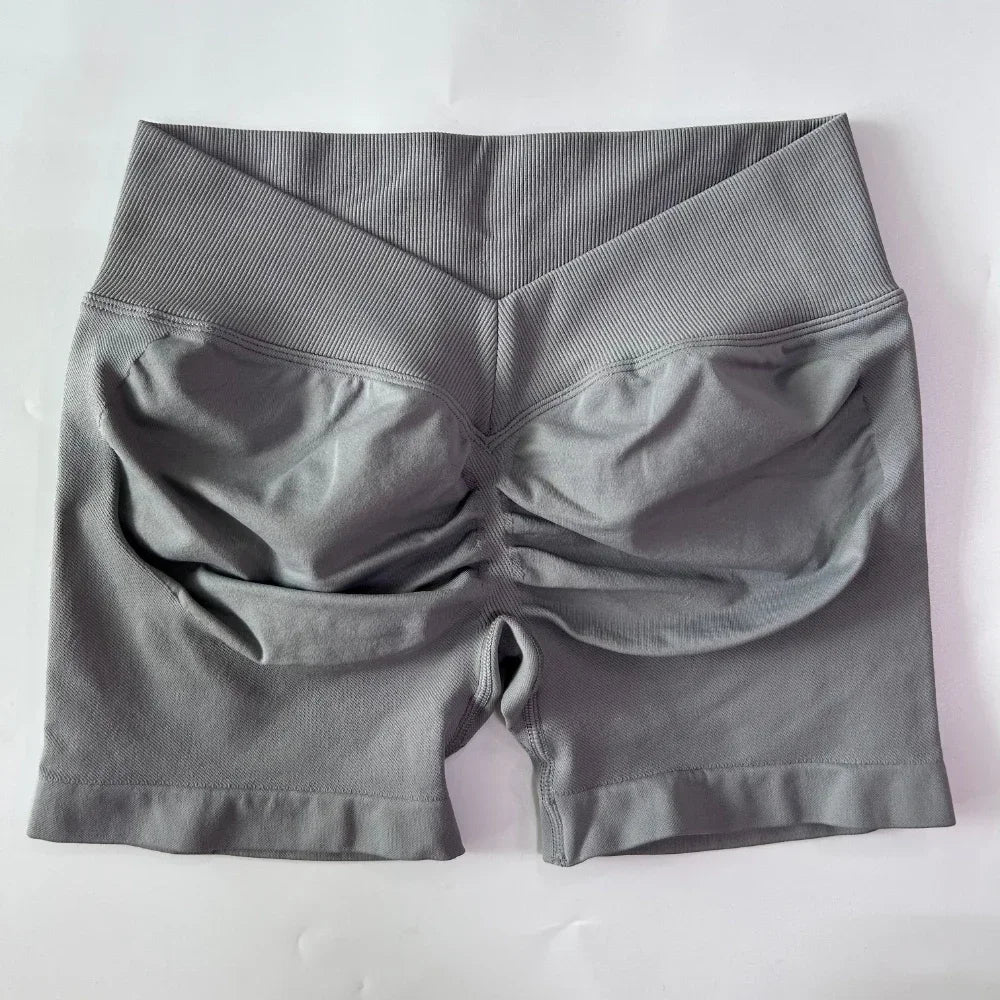 Short Gym Woman V Waist High Waist Fitness Training Yoga Clothing Running Butt Lifting Workout Leggings Cycling Sports Shorts
