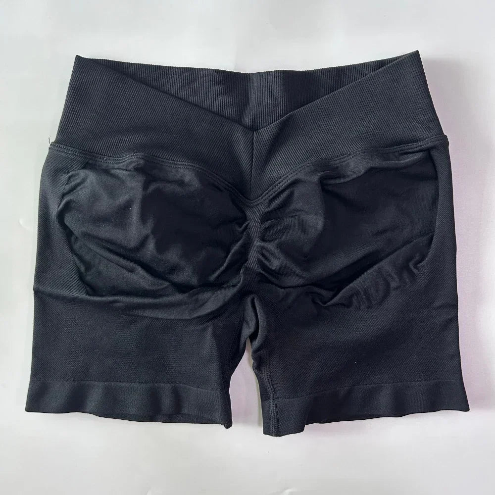 Short Gym Woman V Waist High Waist Fitness Training Yoga Clothing Running Butt Lifting Workout Leggings Cycling Sports Shorts