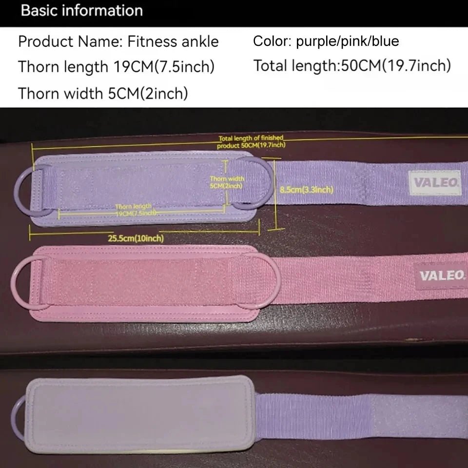 LOOGDEEL Resistance Bands Set Ankle Straps Adjustable Foot Support Padded Cuff Ankle Weight Leg Training Brace Yoga Sport Tool