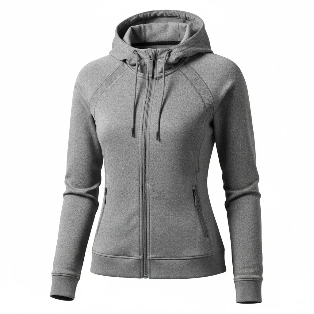 Casaco Desportivo Mulher com Capuz - Zip Completo