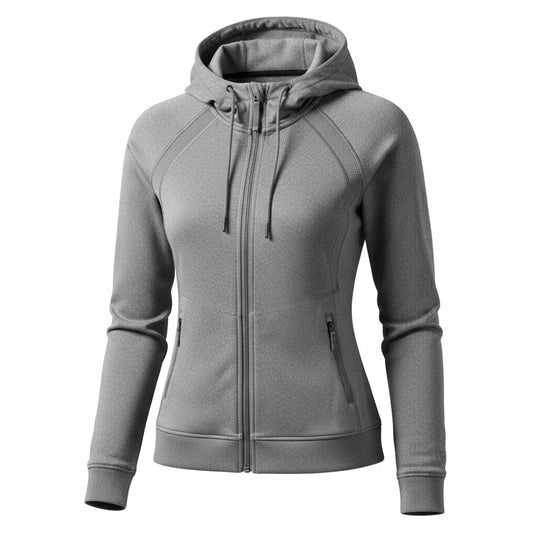 Casaco Desportivo Mulher com Capuz - Zip Completo