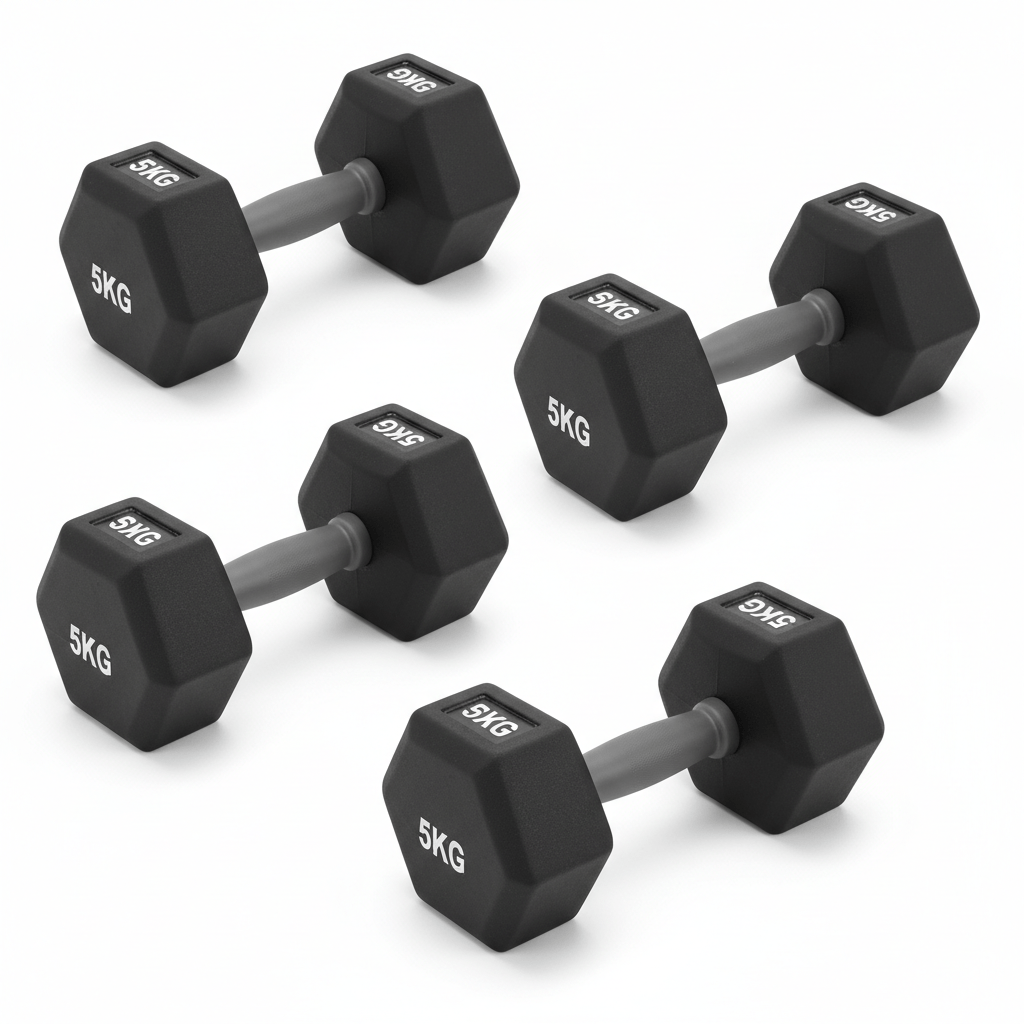 Conjunto 2 Pares de Halteres em Ferro 5kg - Pack Duplo