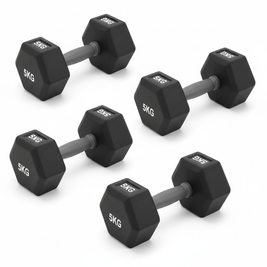 Conjunto 2 Pares de Halteres em Ferro 5kg - Pack Duplo