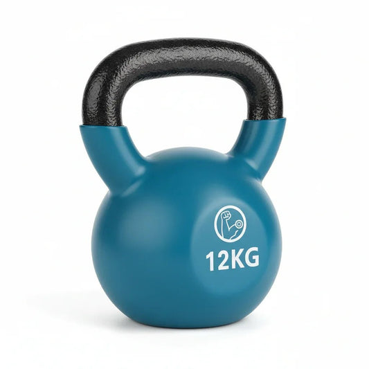 Kettlebell em Ferro Fundido - 12kg com Revestimento Vinil